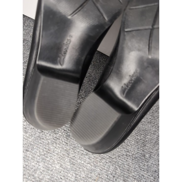 Clarks Collection Womens Choes Comfort Foam Black Leather Size 9.5 W Wide - Picture 9 of 11